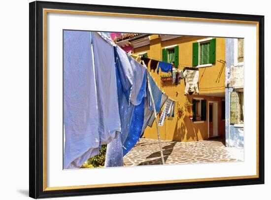 Wash Day in Burano-Steven Boone-Framed Photographic Print