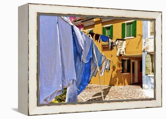 Wash Day in Burano-Steven Boone-Framed Premier Image Canvas