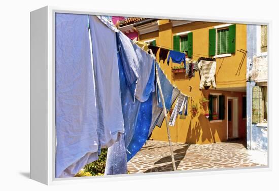 Wash Day in Burano-Steven Boone-Framed Premier Image Canvas