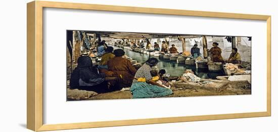 Wash Day in Mexico City, Pub. Detroit, 1880-1900-William Henry Jackson-Framed Giclee Print