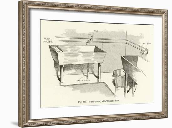 Wash-House, with Troughs Fitted-null-Framed Giclee Print