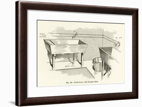 Wash-House, with Troughs Fitted-null-Framed Giclee Print
