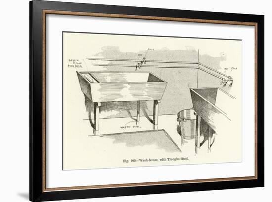 Wash-House, with Troughs Fitted-null-Framed Giclee Print