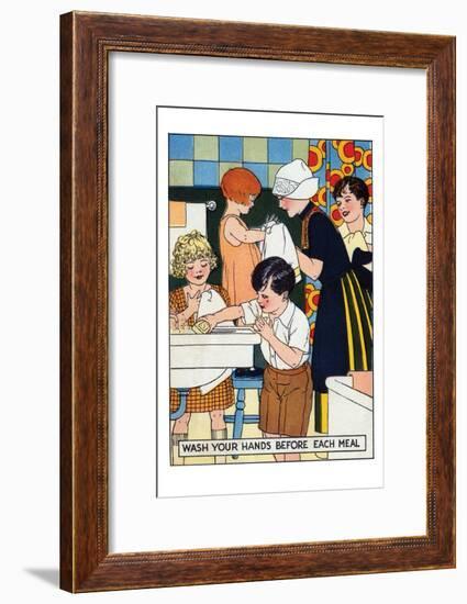 Wash Your Hand before Each Meal-null-Framed Art Print