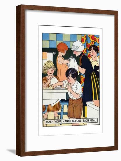 Wash Your Hand before Each Meal-null-Framed Art Print