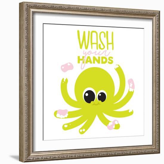 Wash Your Hands-Jace Grey-Framed Art Print