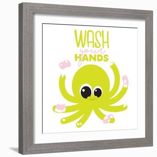 Wash Your Hands-Jace Grey-Framed Art Print