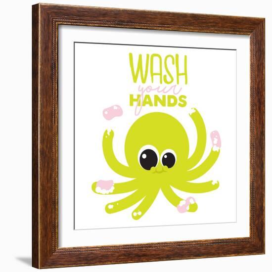 Wash Your Hands-Jace Grey-Framed Art Print