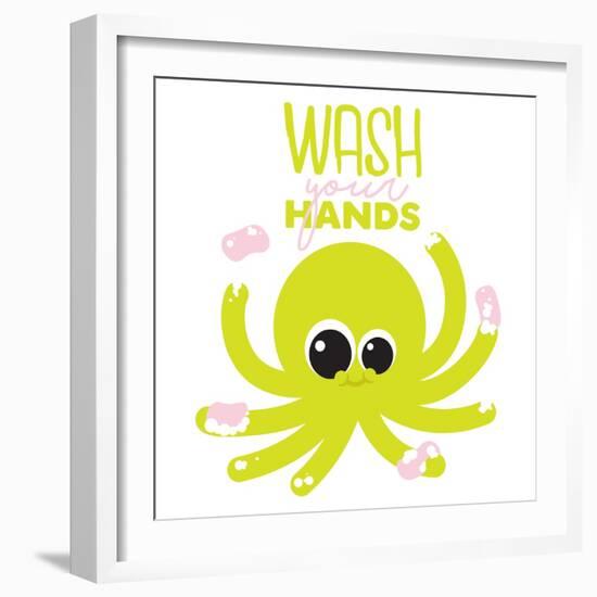 Wash Your Hands-Jace Grey-Framed Art Print