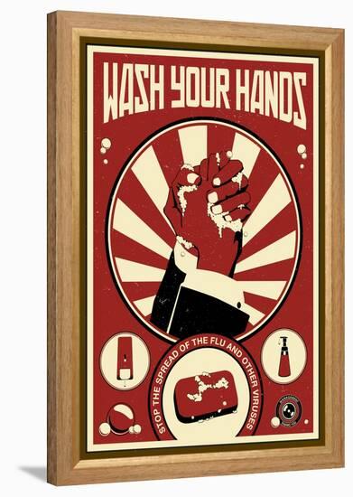 Wash Your Hands-Steve Thomas-Framed Premier Image Canvas