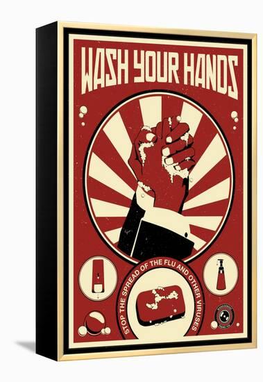 Wash Your Hands-Steve Thomas-Framed Premier Image Canvas