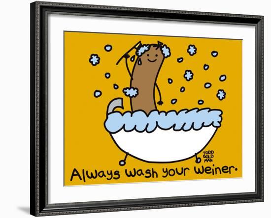 Wash Your Weiner-Todd Goldman-Framed Giclee Print