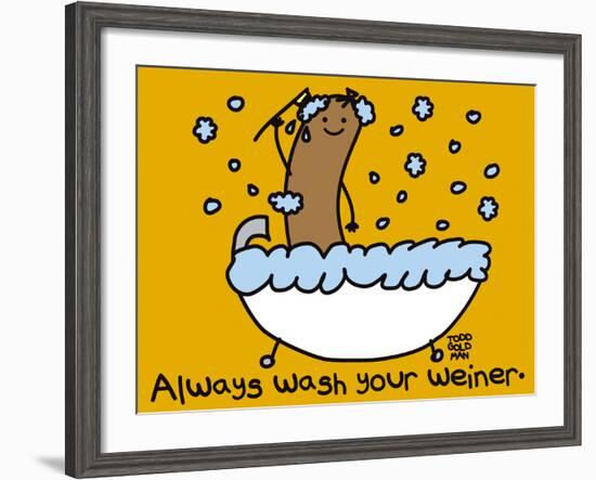 Wash Your Weiner-Todd Goldman-Framed Giclee Print