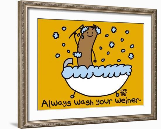 Wash Your Weiner-Todd Goldman-Framed Giclee Print