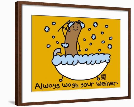 Wash Your Weiner-Todd Goldman-Framed Giclee Print