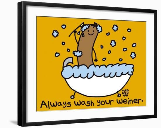 Wash Your Weiner-Todd Goldman-Framed Giclee Print