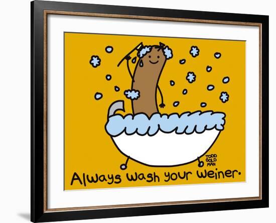 Wash Your Weiner-Todd Goldman-Framed Giclee Print