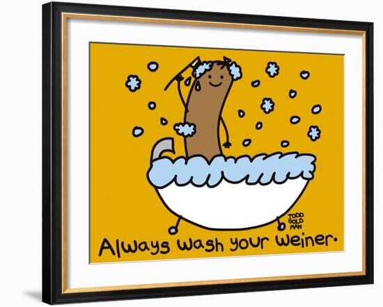 Wash Your Weiner-Todd Goldman-Framed Giclee Print