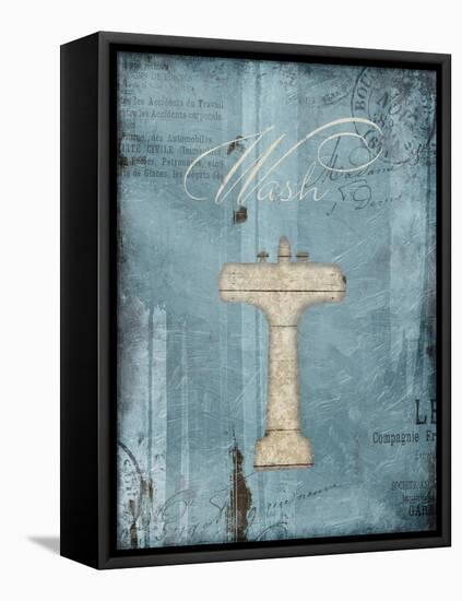 Wash-Jace Grey-Framed Stretched Canvas