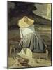Washerwoman by the River, 1860-Paul Cézanne-Mounted Giclee Print