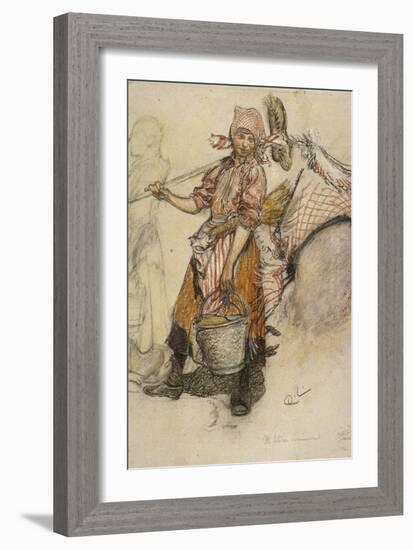 Washerwoman-Carl Larsson-Framed Giclee Print