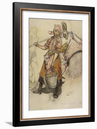 Washerwoman-Carl Larsson-Framed Giclee Print