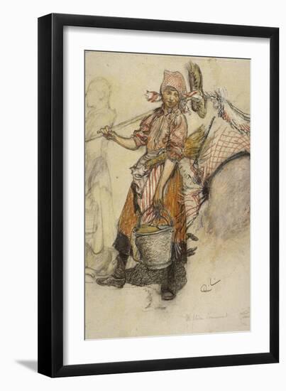 Washerwoman-Carl Larsson-Framed Giclee Print