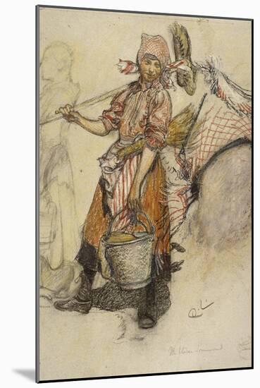 Washerwoman-Carl Larsson-Mounted Giclee Print