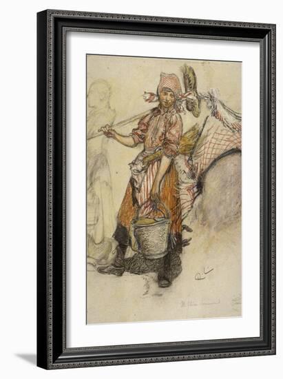 Washerwoman-Carl Larsson-Framed Giclee Print