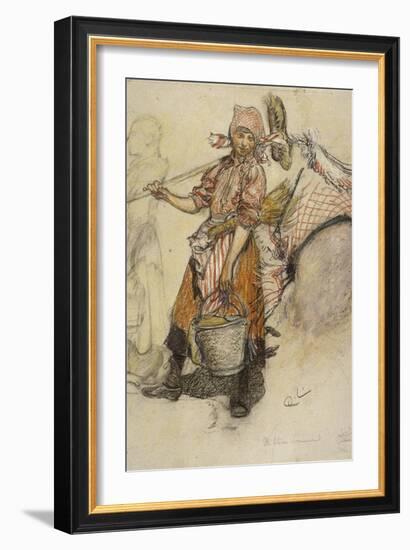 Washerwoman-Carl Larsson-Framed Giclee Print