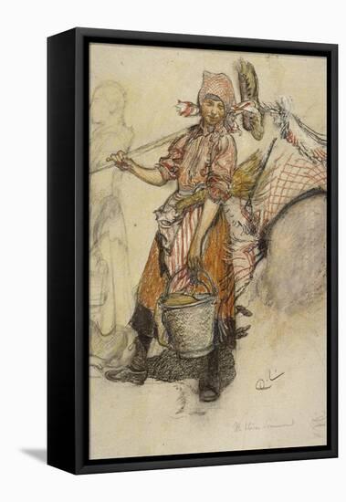 Washerwoman-Carl Larsson-Framed Premier Image Canvas