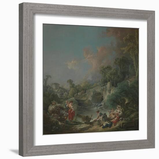 Washerwomen, 1768-Francois Boucher-Framed Giclee Print