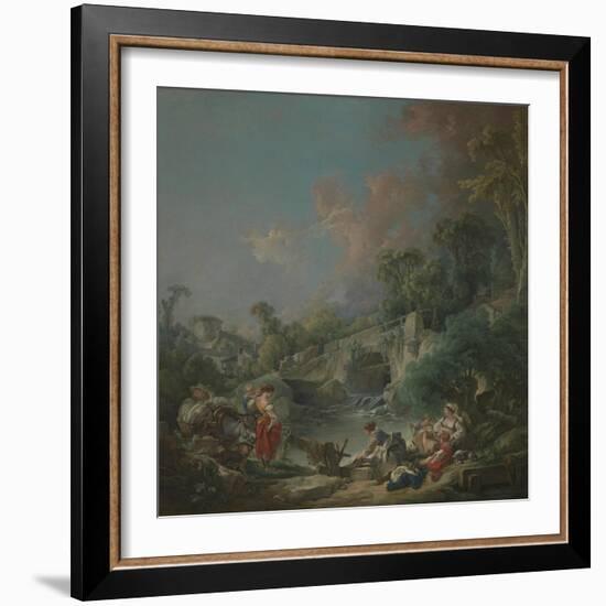 Washerwomen, 1768-Francois Boucher-Framed Giclee Print