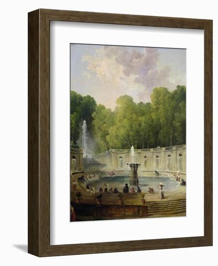 Washerwomen in a Park-Hubert Robert-Framed Giclee Print