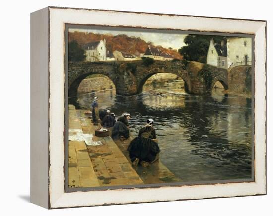 Washerwomen in the Morning at Quimperle, 1902-Fritz Thaulow-Framed Premier Image Canvas