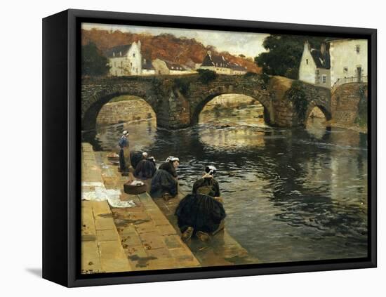 Washerwomen in the Morning at Quimperle, 1902-Fritz Thaulow-Framed Premier Image Canvas