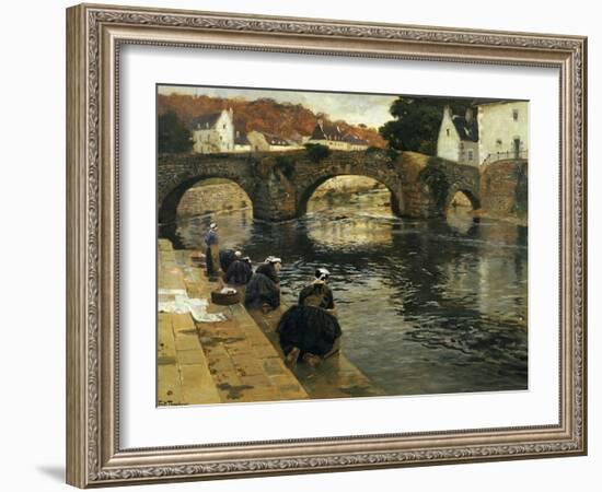 Washerwomen in the Morning at Quimperle, 1902-Fritz Thaulow-Framed Giclee Print