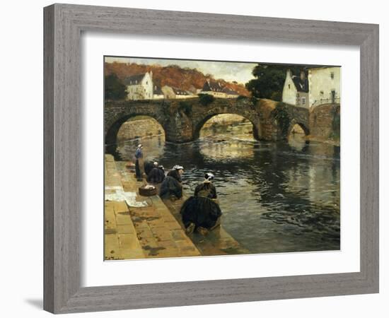 Washerwomen in the Morning at Quimperle, 1902-Fritz Thaulow-Framed Giclee Print