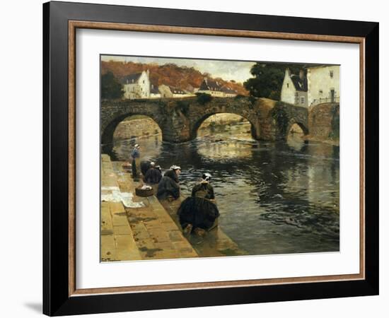 Washerwomen in the Morning at Quimperle, 1902-Fritz Thaulow-Framed Giclee Print