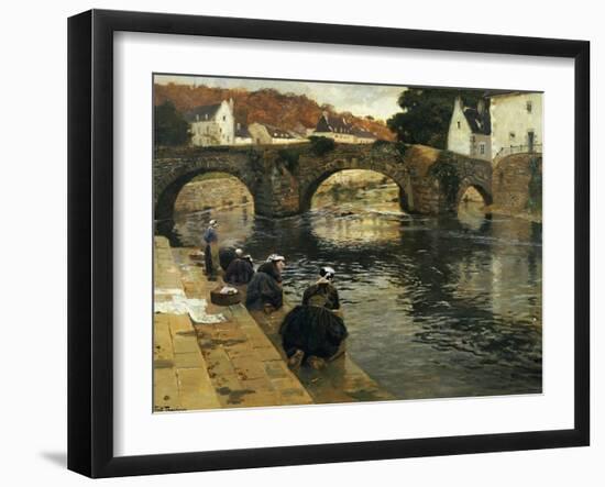 Washerwomen in the Morning at Quimperle, 1902-Fritz Thaulow-Framed Giclee Print