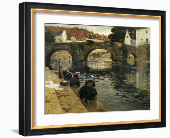 Washerwomen in the Morning at Quimperle, 1902-Fritz Thaulow-Framed Giclee Print