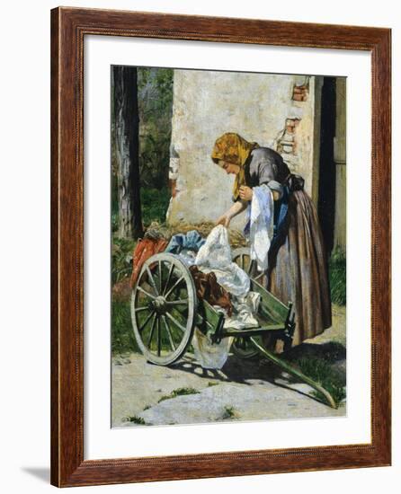 Washerwomen Near Florence, 1862-Silvestro Lega-Framed Giclee Print