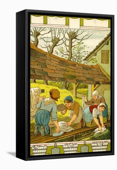 Washerwomen of Caen-Thomas Crane-Framed Premier Image Canvas