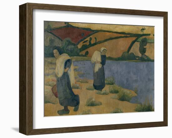 Washerwomen on the Laita, c.1892-Paul Serusier-Framed Giclee Print