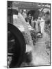 Washerwomen Washing the City's Clothes in the Stream-Walter Sanders-Mounted Photographic Print