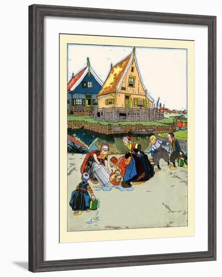 Washing And Fetching Water-Maud & Miska Petersham-Framed Art Print