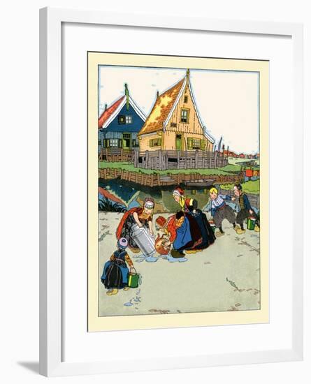 Washing And Fetching Water-Maud & Miska Petersham-Framed Art Print