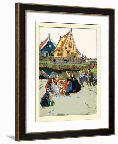 Washing And Fetching Water-Maud & Miska Petersham-Framed Art Print