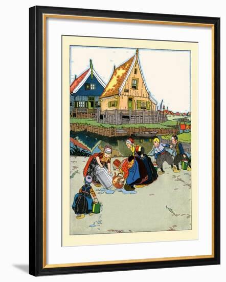 Washing And Fetching Water-Maud & Miska Petersham-Framed Art Print