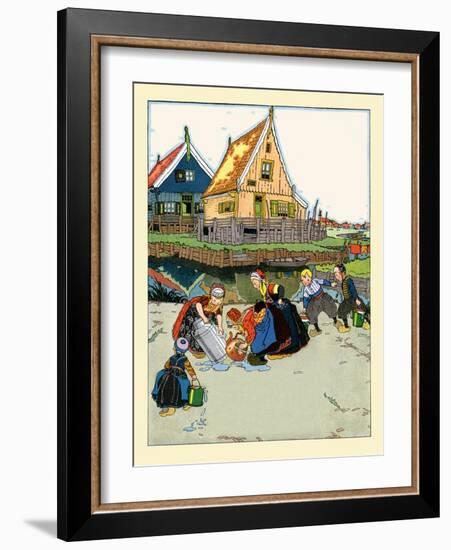 Washing And Fetching Water-Maud & Miska Petersham-Framed Art Print